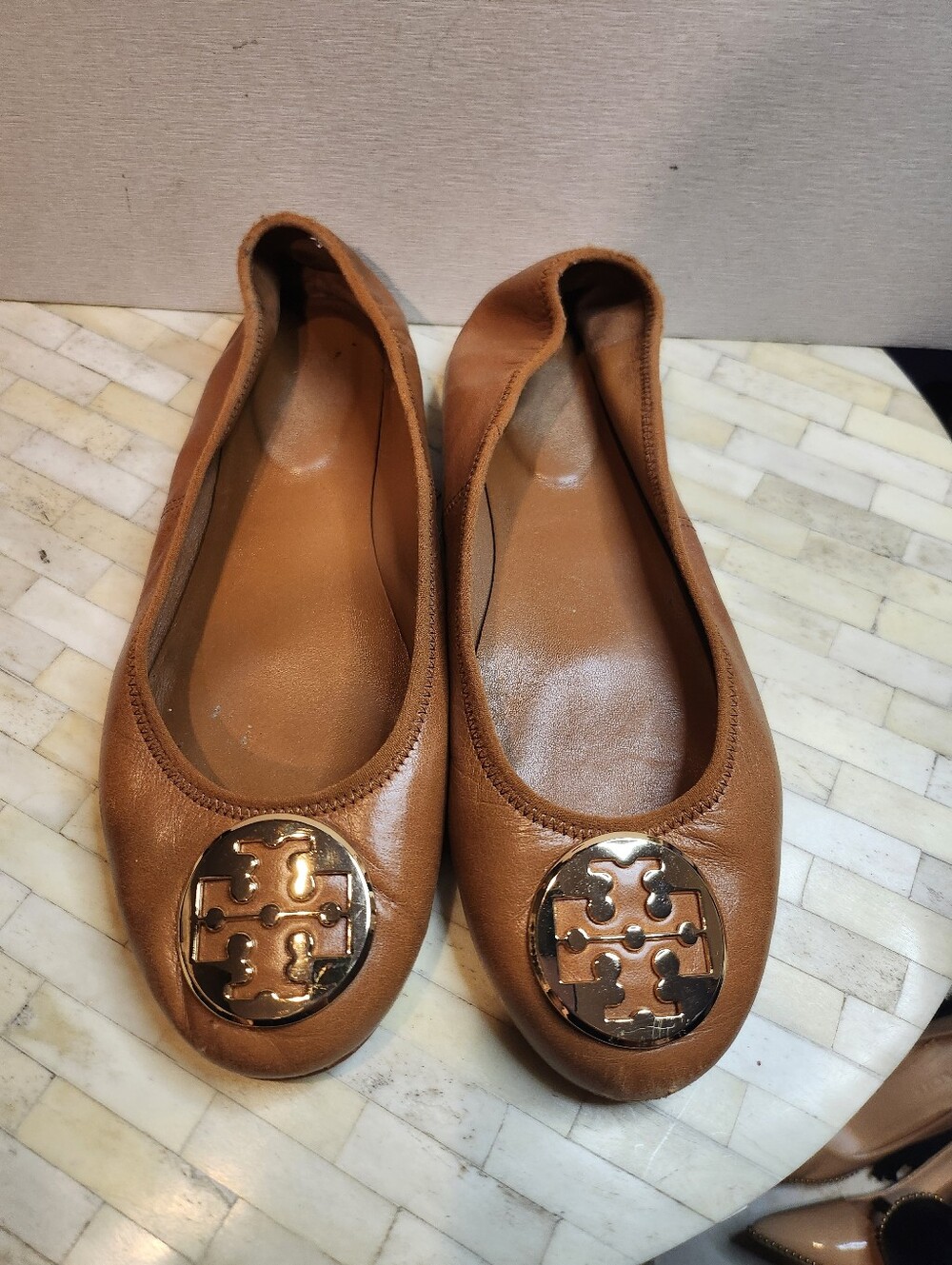 Tory Burch Leather Ballet Flats Size 8.5